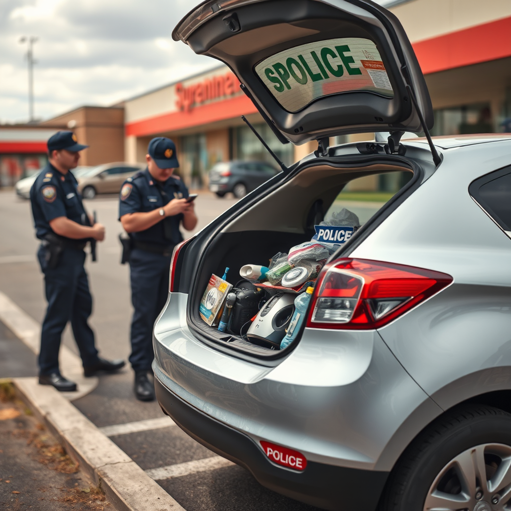 'Stolen' supermarket items worth thousands found in 'getaway car' on M25